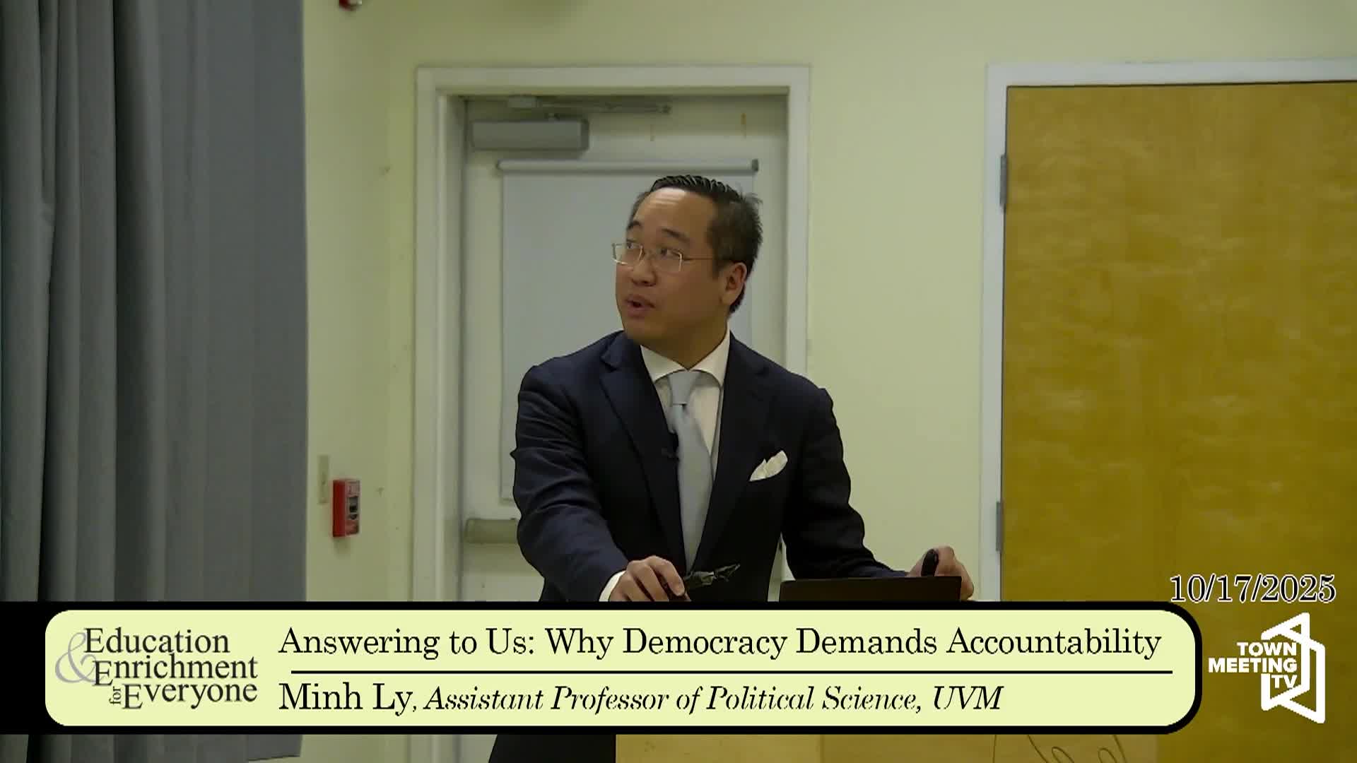 Education & Enrichment For Everyone - Answering To Us: Why Democracy Demands Accountability