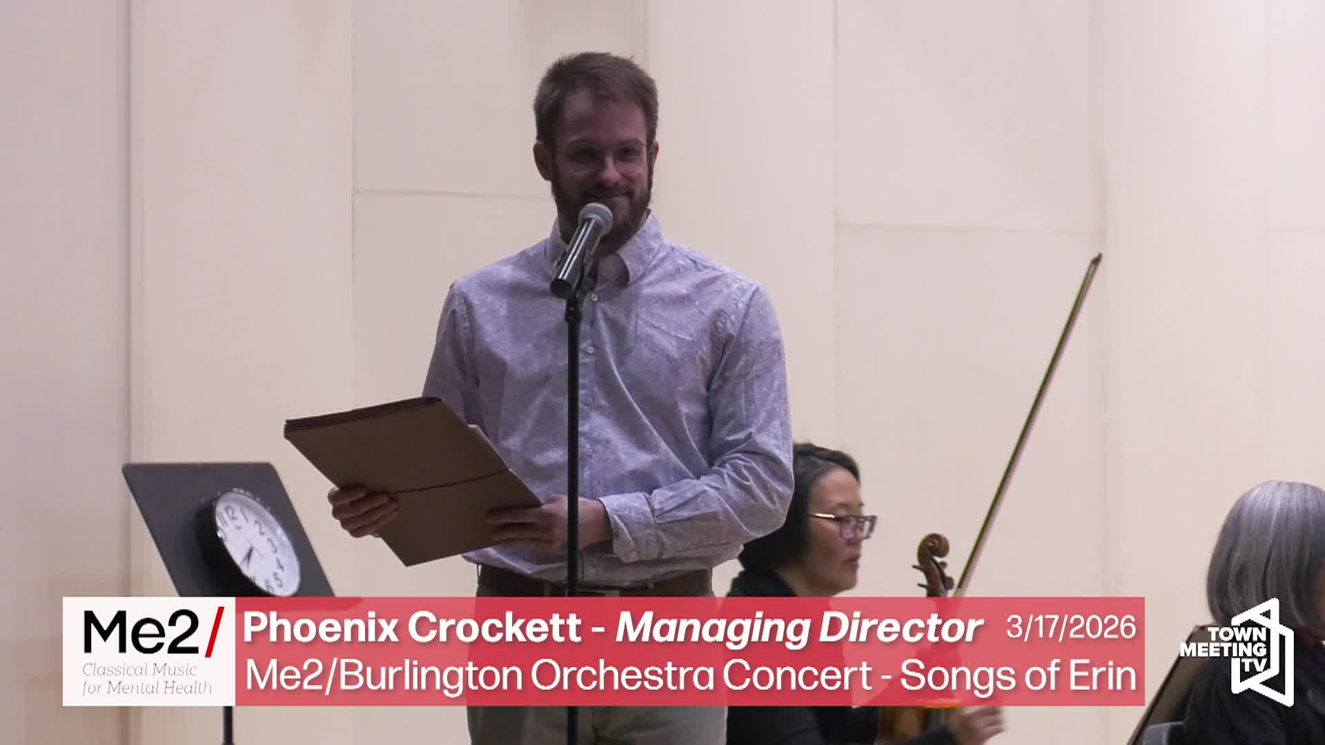 Me2 Burlington Orchestra present Songs Of Erin